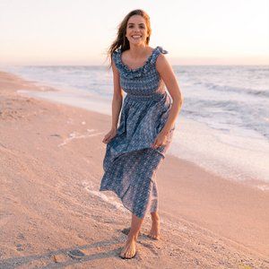 Gal Meets Glam Tessa Blue & White Dress 💙